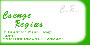 csenge regius business card